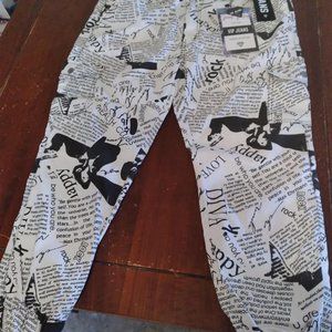 VIP Jeans Newsprint Capri NWT 18 20 22 Plus size Stretch